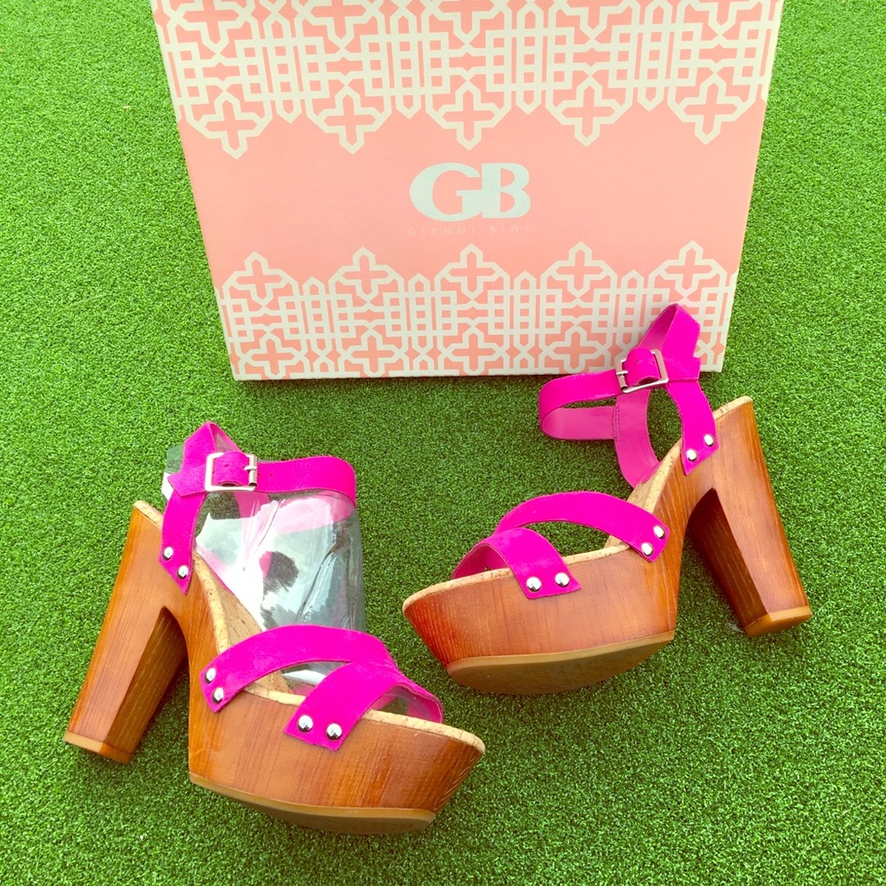 GB 💖platform wood dress sandals